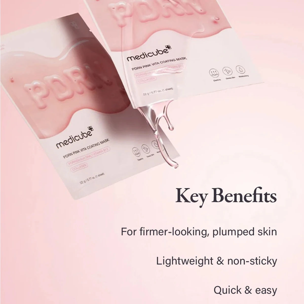 Medicube Salmon DNA PDRN Pink Vita Coating Sheet Mask 10ea,Hydrogel Sheet Technology,Basic HydrationK-Beauty,Korean Makeup