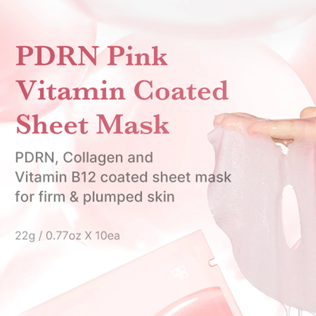 Medicube Salmon DNA PDRN Pink Vita Coating Sheet Mask 10ea,Hydrogel Sheet Technology,Basic HydrationK-Beauty,Korean Makeup